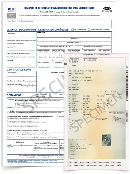 CG - 1ère immatriculation véhicule neuf